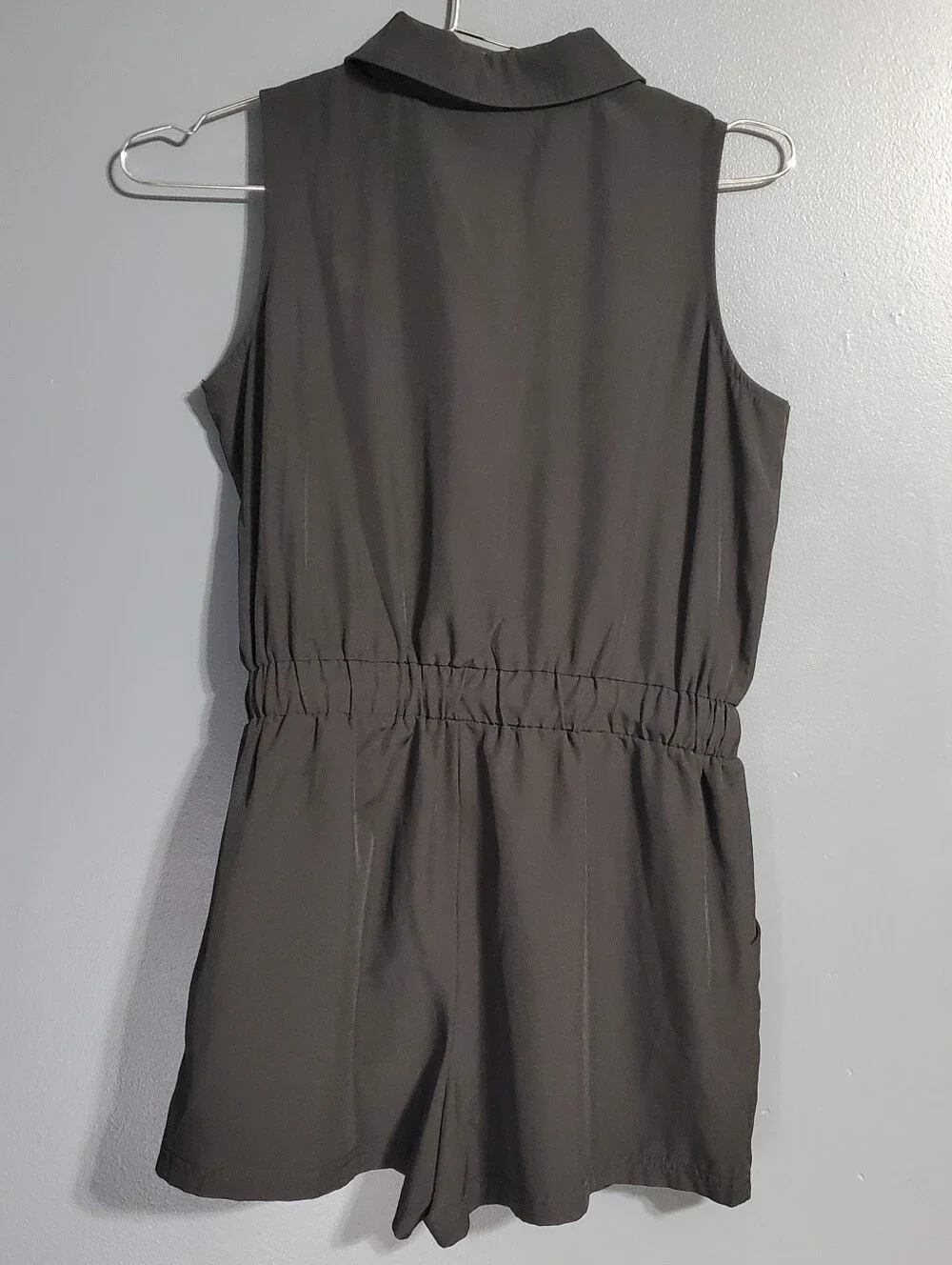 Justice Pac Man Black Sleeveless Zip Romper with Yellow Accents Girl's Size XL